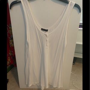Plain white tank top